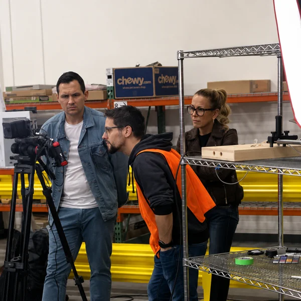 Michael Carpenter on a Chewy production set
